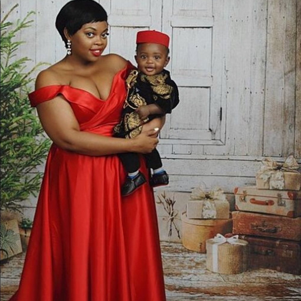 Red formal gown size 16.